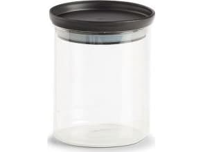 Zeller förvaringsburk med plastlock, 650 ml, svart, 10,3x13cm cm