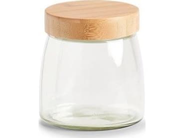 Zeller Oppbevaringsboks med bambuslokk, 1000 ml, 12,5x13 cm