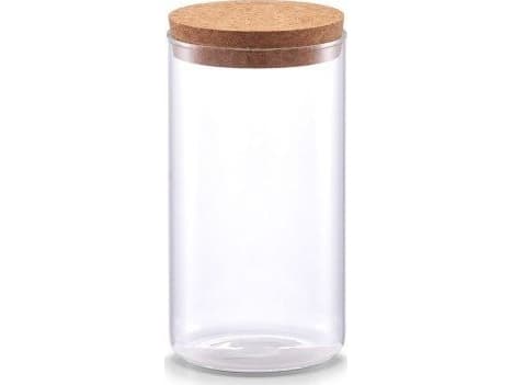 Zeller slätbottnad burk med korklock, 1,1L, glas