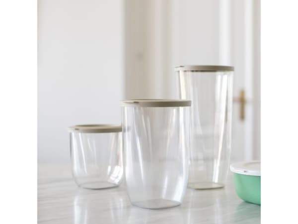 koziol 4061700, Universell Container, 1 l, Sand, Gjennomsiktig, Avtagbart lokk, Andre, 125 mm