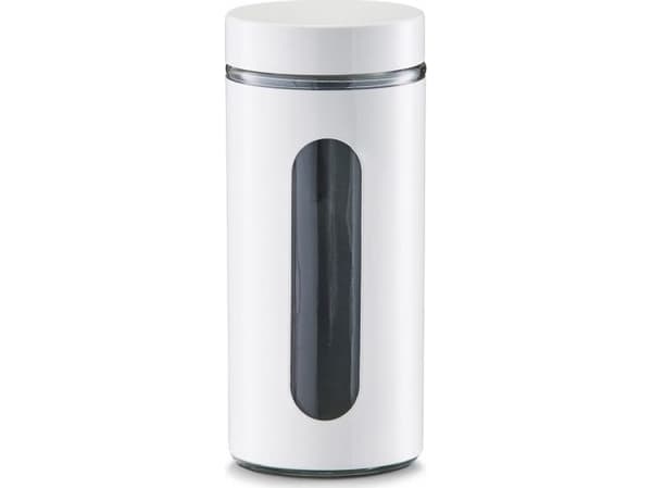 Zeller Zeller, Metallinen pyöreä astia, 1200 ml, väri valkoinen