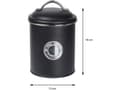 Pikkukuva 2 / 2: Excellent Housware Säilytysastia kannella, metalli, musta, 1,5 l