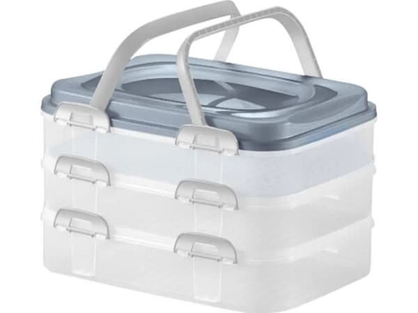 Dajar Tre-lags deigbeholder med lokk Dolce 40 x 30 x 24,3 cm DOMOTTI Fargeblanding