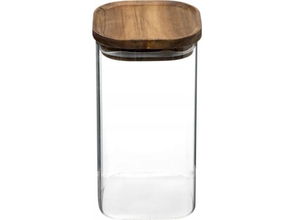 5five Glasbehållare med lock av akaciaträ, 1,3 L