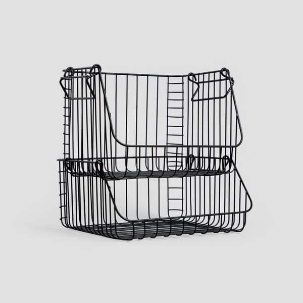 Korg | EYRE | metall svart låg | 30x30cm | 730801