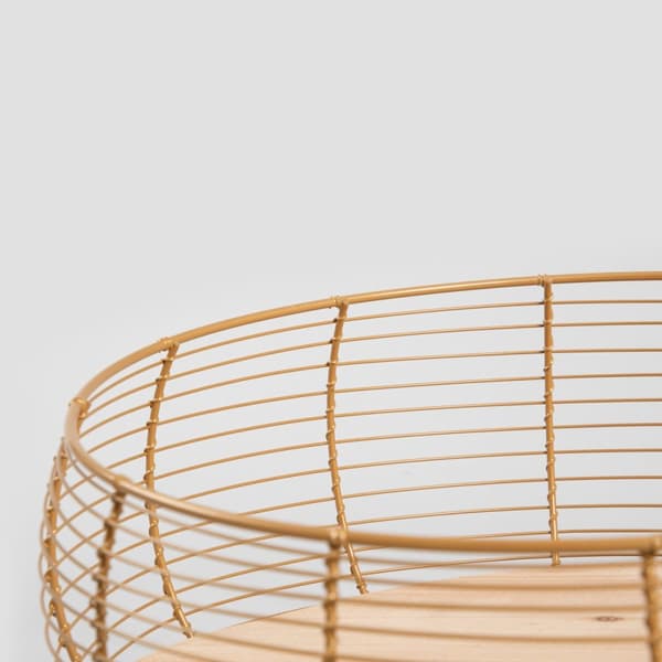 Kurv | SANDIA | stort guld | 33x13cm | 730849