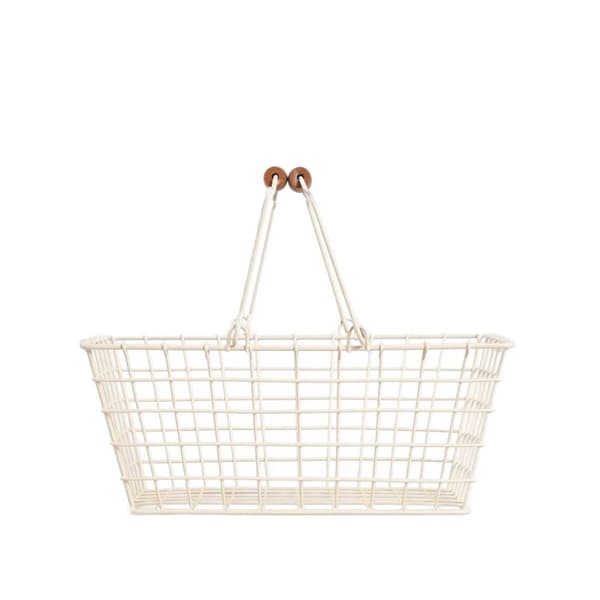 Kurv | SELIA | med håndtag creme s | 35x21cm | 730764
