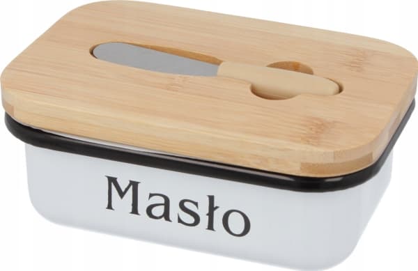 STÅLSMØRFAD MED KNIV BRUNBESTE BB-2685 RØD