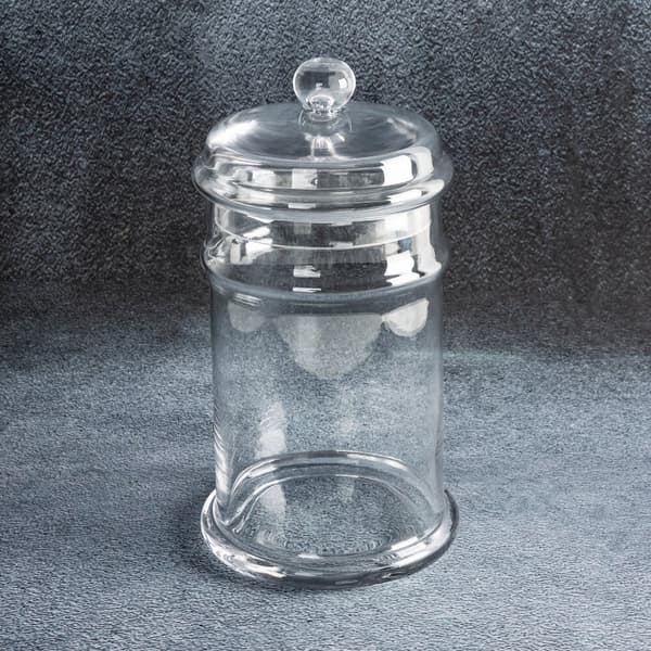 Dekorativ behållare KARLA 16x31 Eurofirany transparent glas med lock