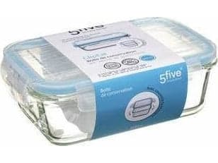 5five Simply Smart Sininen kirkas lasinen kattila 800 ml 18,5 x 12,5 x 6 cm suorakulmioinen
