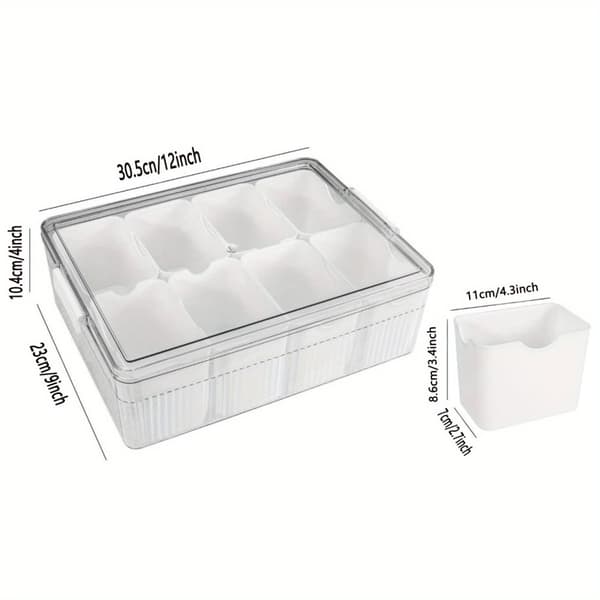 Plast Snacksorganiseringslåda, Lufttät Förvaring, Flerfackig Design,DD038