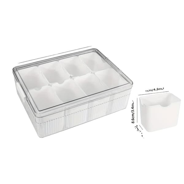 Plast Snacksorganiseringslåda, Lufttät Förvaring, Flerfackig Design,DD038