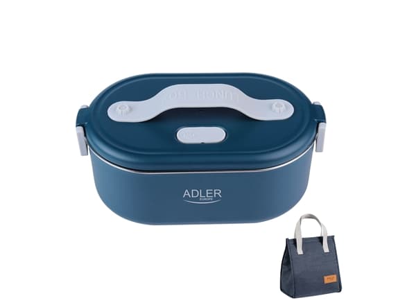Adler | Electric lunch box with thermal bag | AD 4522 | 0.8 L | Plastic/Stainless steel | Blue | Lid included
