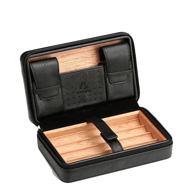 Humidor boks, cedertræ, rejse cigaretetui., GALINER BLACK