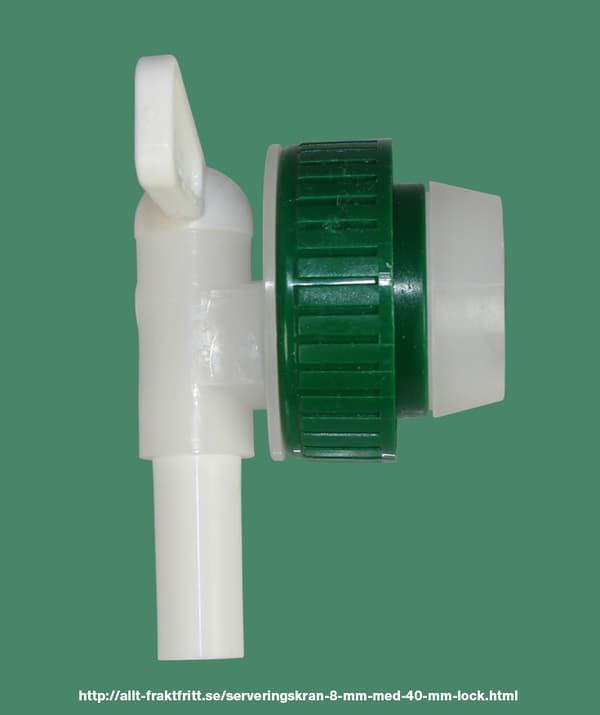 Serveringskran 8 mm med 40 mm lock