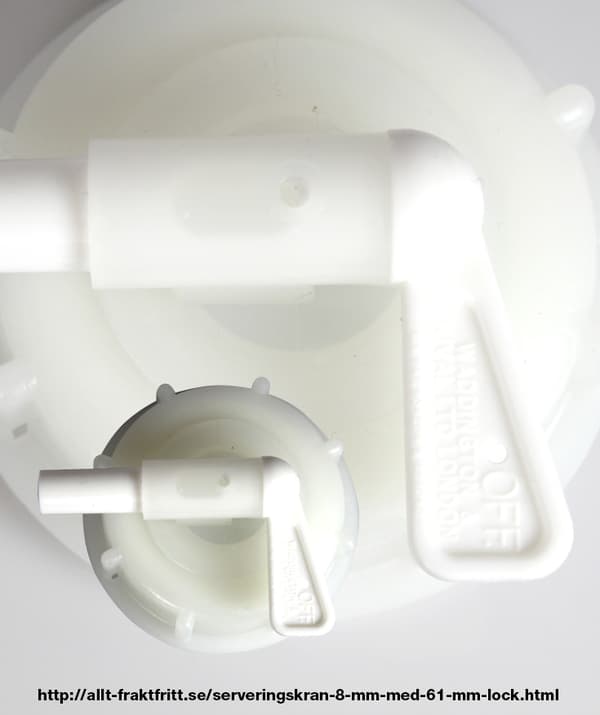 Serveringskran 8 mm med 61 mm lock
