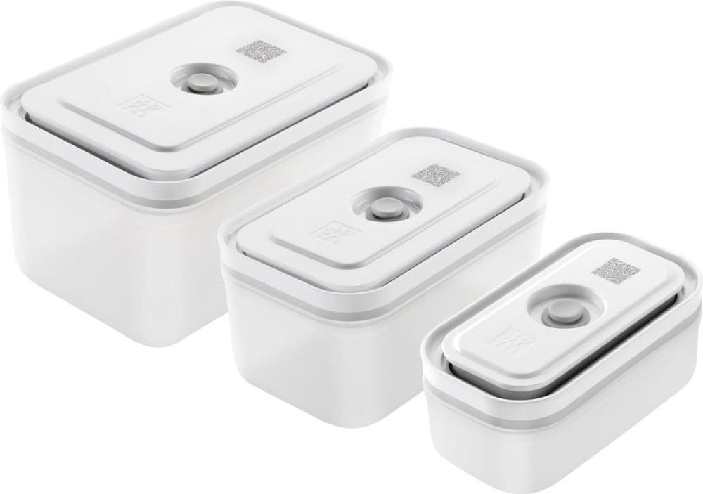 Zwilling Fresh & Save Vacuum matbehållare - Förvaringsboxar - 3-delat set - S 300ml - M 900ml - L 2000ml - Plast