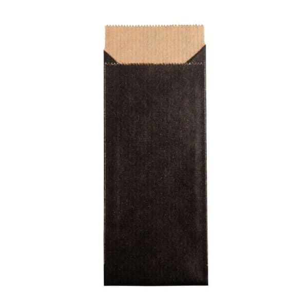 Dekorativ papperspåse - Present - Godsaker - Svart - 11,5 x 5,3 cm