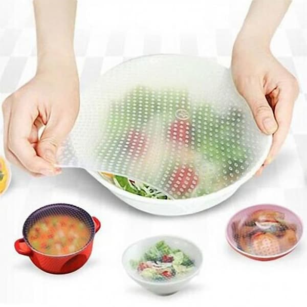 Matinpackning av silikon Återanvändbart tätningslock Stretch Fresh Keeping Kitchen Tools_CF*1337