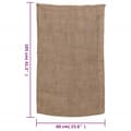 Miniatyrbilde 8 av 8: vidaXL Jutesekker 30 stk 60x105 cm 100% jute 220 gsm