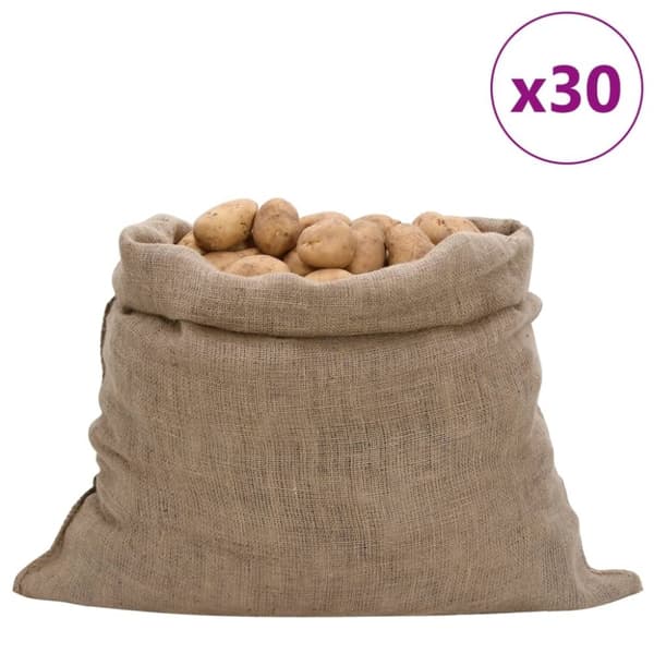 vidaXL Juuttisäkit 30 kpl 100x110 cm 100% Juutti 220 gsm