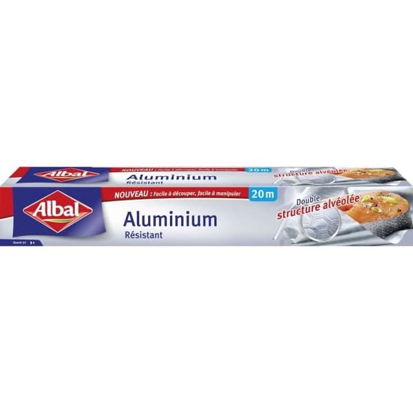 Kraftig aluminiumrulle 20 m Albal