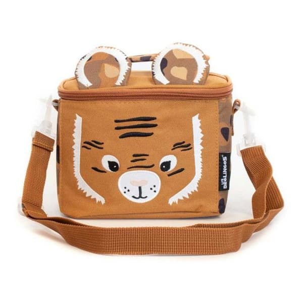 Isolerad matväska Les Déglingos - Tiger - Nylon - Barn - Brun - Orange