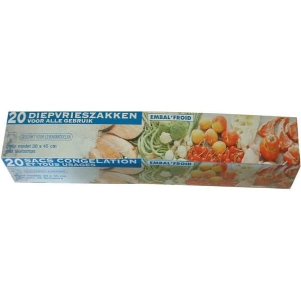 Frysförpackning - SCHWEITZER - 10L - Paket med 25 - Mått 40x60 cm - Tjocklek 45 mikron