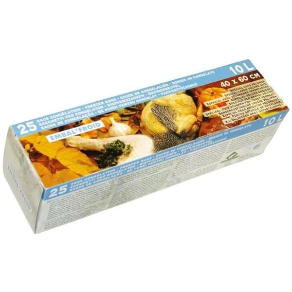Frysförpackning - SCHWEITZER - 10L - Paket med 25 - Mått 40x60 cm - Tjocklek 45 mikron