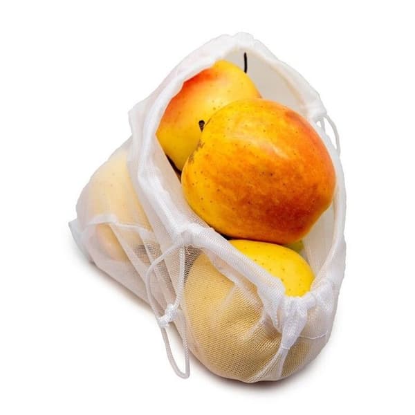 Återvunna plastpåsar - Nerthus - Set om 3 - Återanvändbara - Fällbara - Miljöansvariga