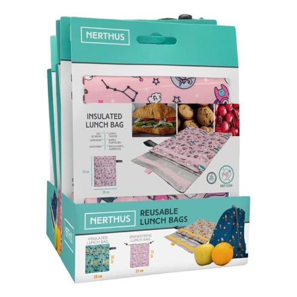 Fika-väska - Nerthus - Enhörning - Isolerad - Återanvändbar - Rosa