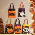 Miniatyrbild 3 av 4: TD® uppsättning av fem Halloween-dekorationer, söt spöke non-woven godispåse, dagis Halloween godispåse