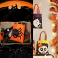 Miniatyrbild 4 av 4: TD® uppsättning av fem Halloween-dekorationer, söt spöke non-woven godispåse, dagis Halloween godispåse