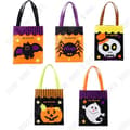 Miniatyrbild 1 av 4: TD® uppsättning av fem Halloween-dekorationer, söt spöke non-woven godispåse, dagis Halloween godispåse