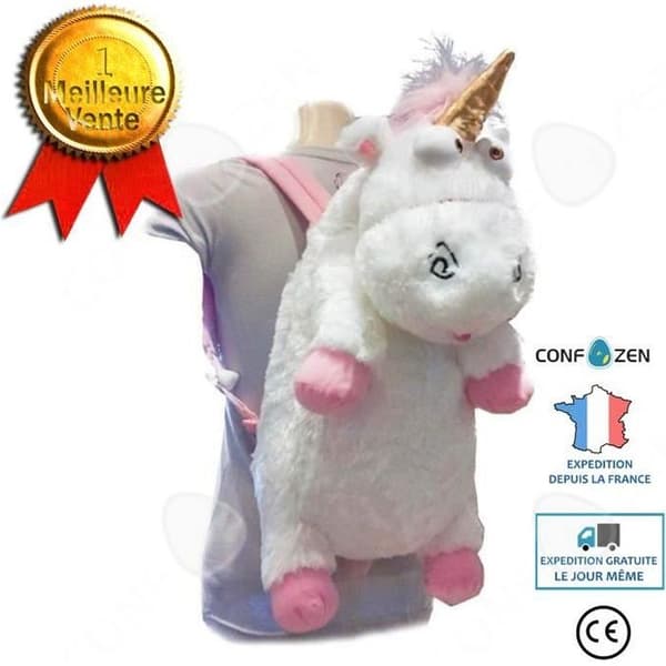 CONFO Unicorn Ryggsäck Super Soft Plysch Ryggsäck Barn/Cyklister，Barn Ryggsäck Flicka Vuxen Djurväska Julklapp