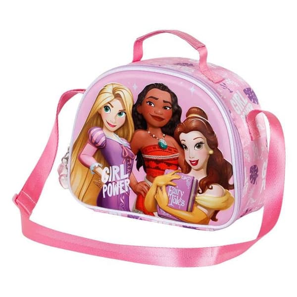 Snackväska - KARACTERMANIA - Disney Power Princesses - Lila - Axelrem - Mått 10x25,5x20cm