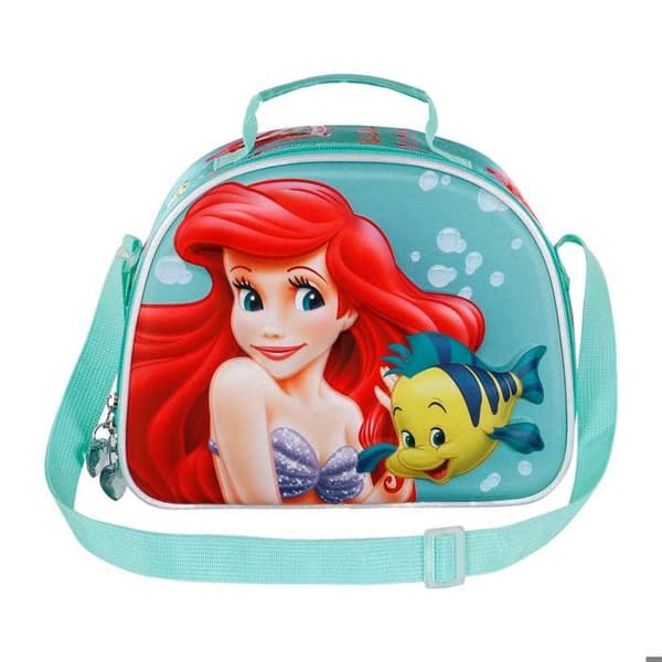 3D Snack Bag - Disney Ariel Sea - Blå - Barn - Axelrem - Isolerat foder