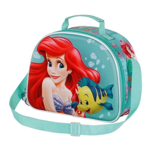3D Snack Bag - Disney Ariel Sea - Blå - Barn - Axelrem - Isolerat foder