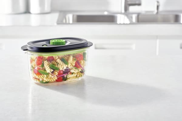 FoodSaver FFC022X förvaringsbehållare för livsmedel Oval låda 1,2 L Svart, Transparent 1 st