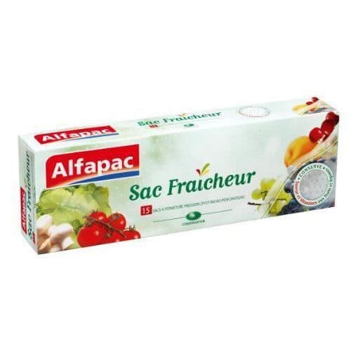 Alfapac - Sac Fraicheur - 15 Mikroperforerade Friskpåsar - 27 x 28 cm - 3-pack - SF 1