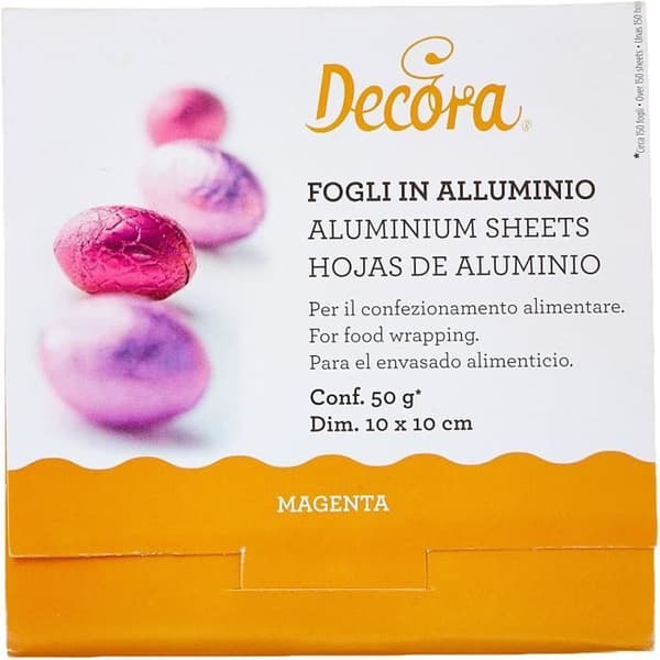 Decora Feuille DALUMINIUM Magenta 50 G 10 X 10 CM, Annat - 0796210