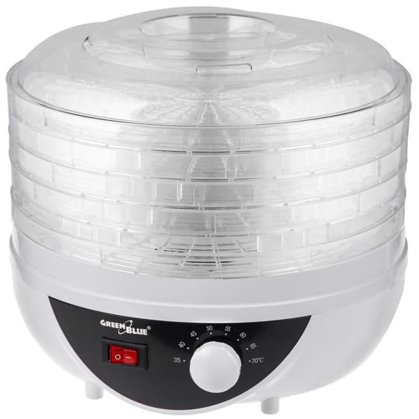 GreenBlue sienien, vihannesten ja hedelmien kuivausrumpu, 250 W teho, erittäin hiljainen, 5 seulaa, GB195