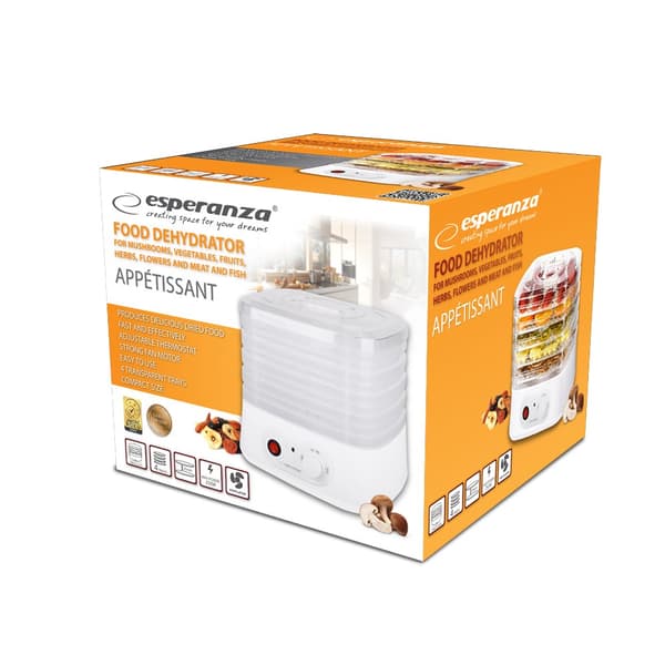 Esperanza EKD004 Mattorkare, Transparent, Vit 250 W