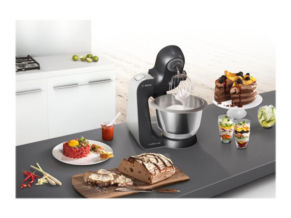 Bosch MUM59M55 matberedare 1000 W 3,9 l Svart, Rostfritt stål