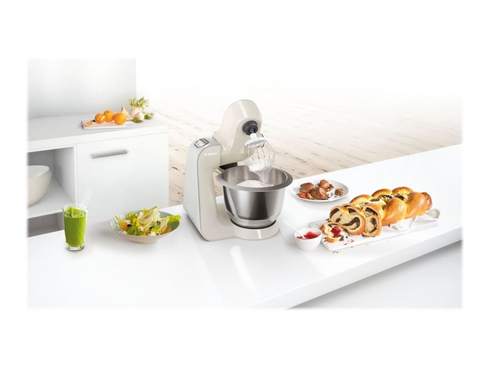 Bosch MUM58L20 matberedare 1000 W 3,9 l Grå, Rostfritt stål, Vit