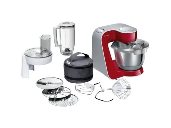 Bosch MUM58720 kjøkkenmaskin 1000 W 3,9 l Grå, Rød, Rustfritt stål
