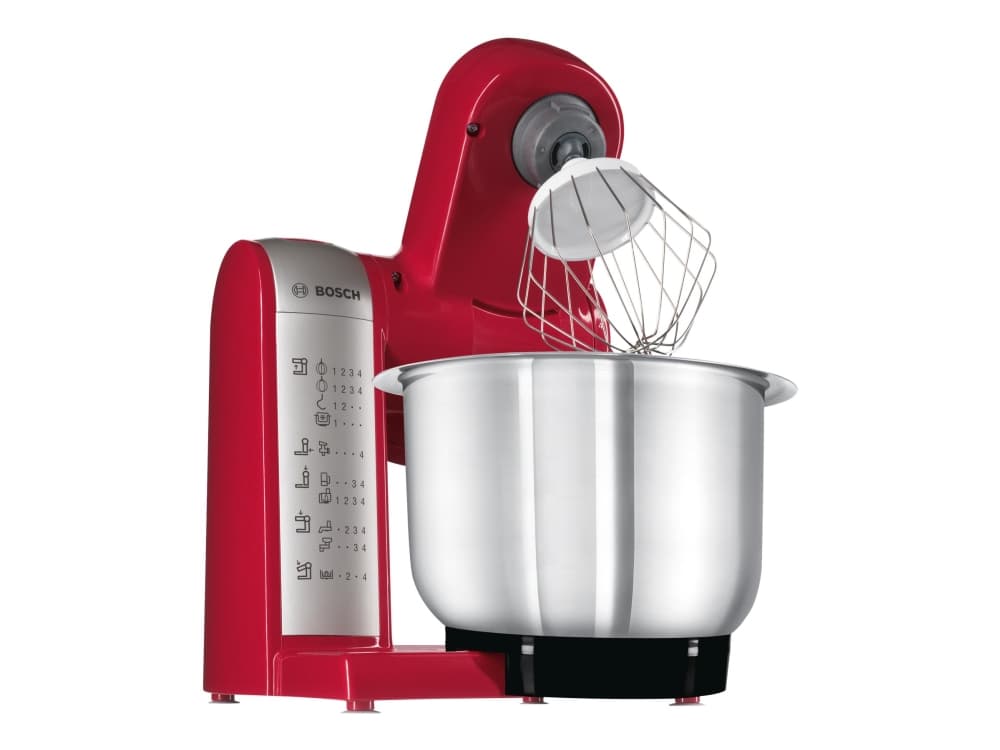 Bosch MUM48R1 matberedare 600 W 3,9 l Röd, Rostfritt stål, Vit