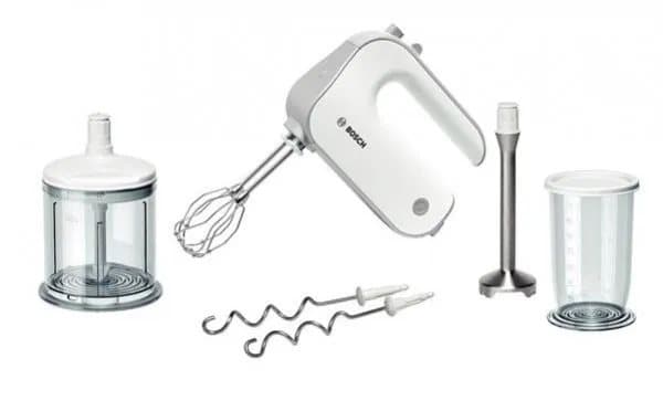 Bosch MFQ4080, Käsisekoitin, Hopea, Valkoinen, 1,4 m, Painikkeet, 500 W, 220 - 240 V