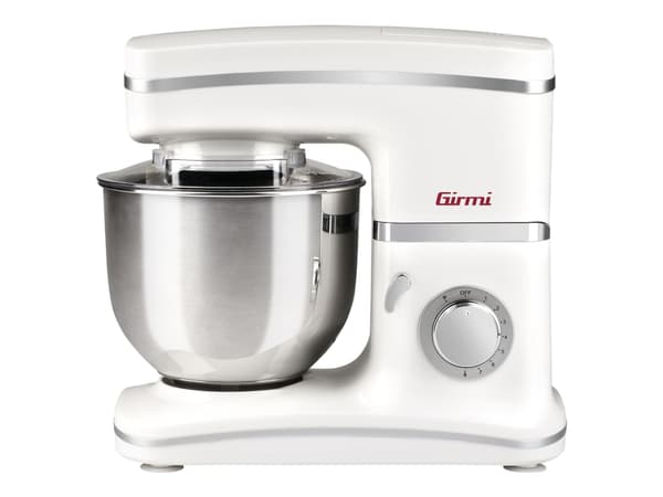 Girmi IM30 Gastronomo, Seisova tehosekoitin, Ruostumaton teräs, Valkoinen, Vaivaus, Vaivaus, Sekoitus, Sekoittaminen, 5,2 L, Rotaatio, Hopea