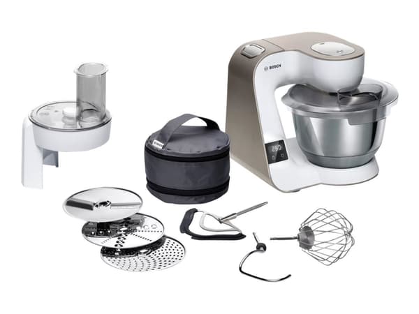 Bosch MUM5 MUM5XW10 - Kjøkkenmaskin - 1000 W - hvit/sjampanje